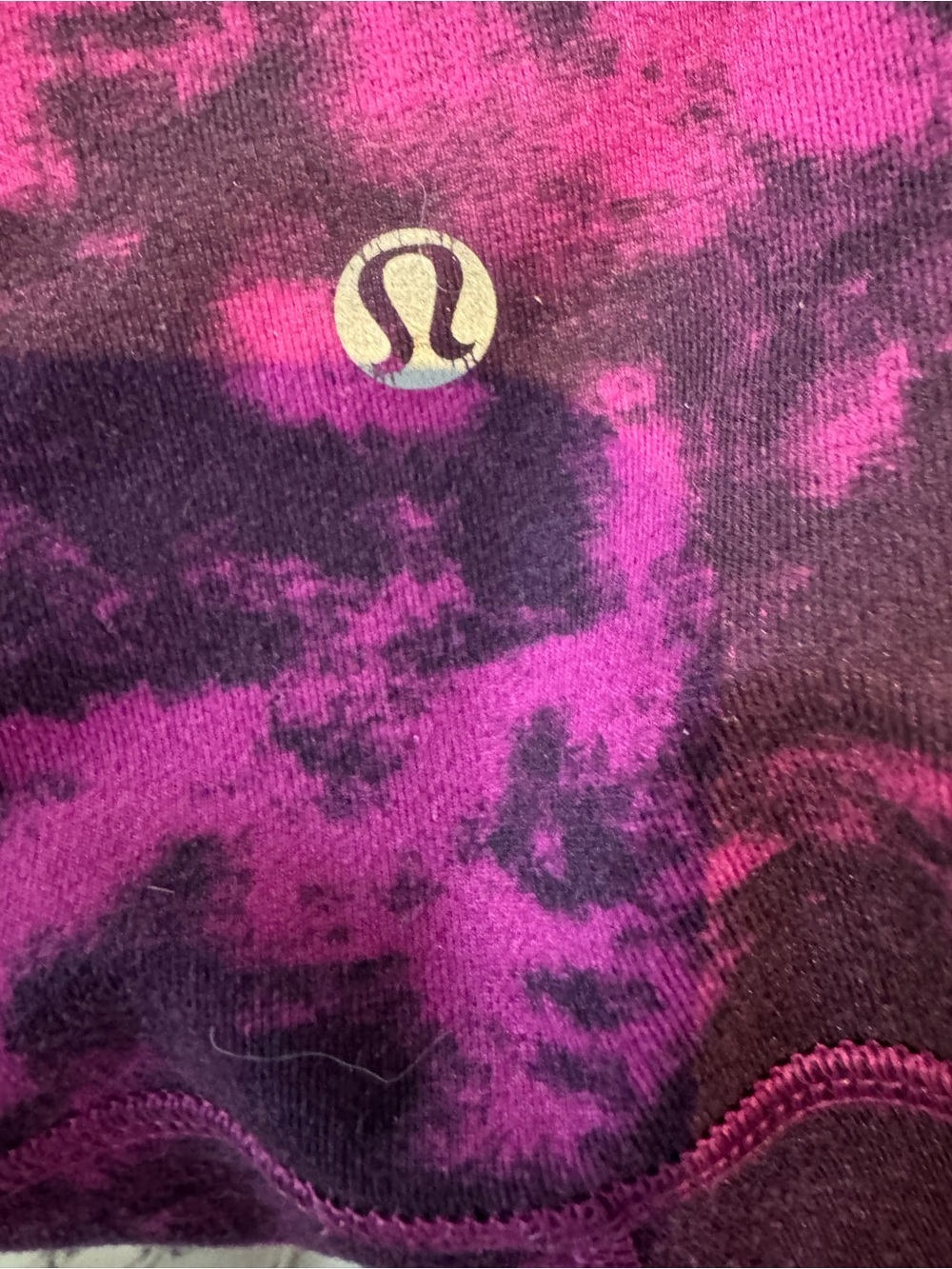 A01 Lululemon Wonder under roll down Purple Tie-Dye Capri Leggings - Picture 2 of 2